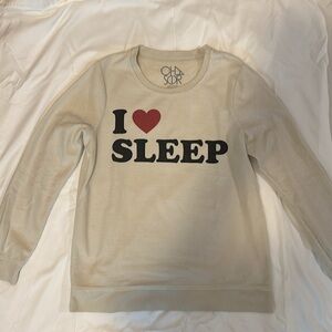 Chaser “I heart Sleep” long sleep pullover. Vintage look with soft worn in feel